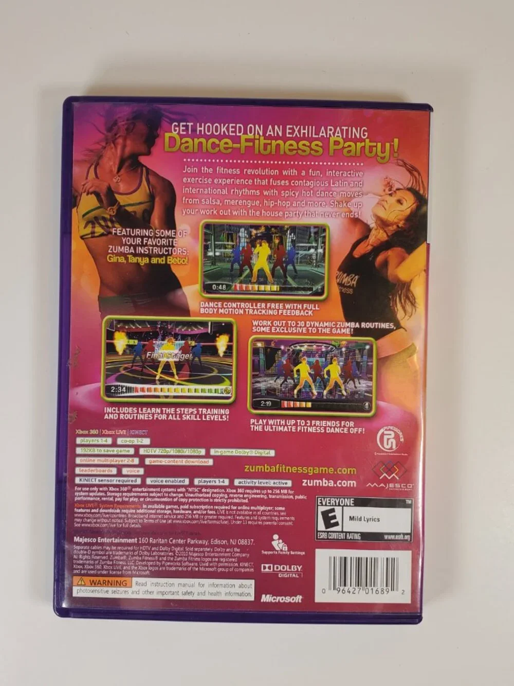 Zumba Fitness Microsoft Xbox 360 - Kinect compatible, Basically brand new